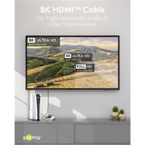goobay Plus Cavo HDMI Ultra ad alta velocità, 8K @ 60Hz grigio