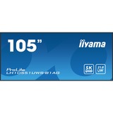 iiyama LH10551UWS-B1AG visualizzatore di messaggi Pannello piatto per segnaletica digitale 2,67 m (105") LED 500 cd/m² UltraWide 5K HD Nero 24/7, Public Display Nero, Pannello piatto per segnaletica digitale, 2,67 m (105"), LED, 5120 x 2160 Pixel, 24/7