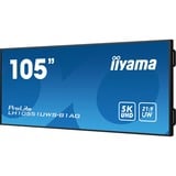 iiyama LH10551UWS-B1AG visualizzatore di messaggi Pannello piatto per segnaletica digitale 2,67 m (105") LED 500 cd/m² UltraWide 5K HD Nero 24/7, Public Display Nero, Pannello piatto per segnaletica digitale, 2,67 m (105"), LED, 5120 x 2160 Pixel, 24/7
