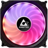 Chieftec CF-1225RGB sistema di raffreddamento per computer Case per computer Ventilatore 12 cm Nero Nero/Bianco, Ventilatore, 12 cm, 1200 Giri/min, 16 dB, 53 pdc/min, Nero