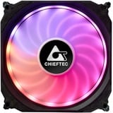 Chieftec CF-1225RGB sistema di raffreddamento per computer Case per computer Ventilatore 12 cm Nero, Ventola Nero/Bianco, Ventilatore, 12 cm, 1200 Giri/min, 16 dB, 53 pdc/min, Nero