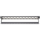Digitus Pannello patch modulare, 24 porte, non equipaggiato, sfalsato, Patch Panel Nero