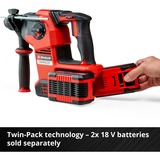 EINHELL Martello perforatore a batteria professionale HEROCCO 36/28, 36Volt (2x18Volt), Trapano a percussione rosso/Nero