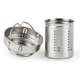 Emsa N20805 420 ml Trasparente, Tazza termica blu/trasparente, Trasparente, Vetro, Silicone, Acciaio inox, Cina, 420 ml, 82 mm