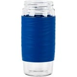 Emsa N20805 420 ml Trasparente, Tazza termica blu/trasparente, Trasparente, Vetro, Silicone, Acciaio inox, Cina, 420 ml, 82 mm