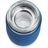 Emsa N20805 420 ml Trasparente, Tazza termica blu/trasparente, Trasparente, Vetro, Silicone, Acciaio inox, Cina, 420 ml, 82 mm