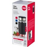 Emsa Tea Mug 420 ml Trasparente blu/trasparente, Trasparente, Vetro, Silicone, Acciaio inossidabile, Cina, 420 ml, 82 mm