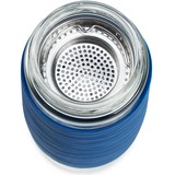 Emsa Tea Mug 420 ml Trasparente, Tazza termica blu/trasparente, Trasparente, Vetro, Silicone, Acciaio inossidabile, Cina, 420 ml, 82 mm