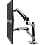 Ergotron LX Series Dual Stacking Arm 61 cm (24") Argento Scrivania argento, 18,1 kg, 61 cm (24"), 75 x 75 mm, 100 x 100 mm, Regolazione altezza, Argento