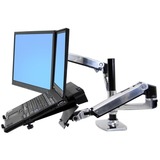 Ergotron LX Series Dual Stacking Arm 61 cm (24") Argento Scrivania argento, 18,1 kg, 61 cm (24"), 75 x 75 mm, 100 x 100 mm, Regolazione altezza, Argento