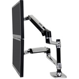 Ergotron LX Series Dual Stacking Arm 61 cm (24") Argento Scrivania, Base per monitor argento, 18,1 kg, 61 cm (24"), 75 x 75 mm, 100 x 100 mm, Regolazione altezza, Argento