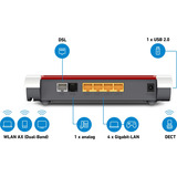 FRITZ! Box 7530 AX Ricondizionato, Router bianco/Rosso