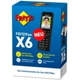 FRITZ! FRITZ!Fon X6, telefono analogico Nero, Fon X6, Telefono DECT, Cornetta wireless, 300 voci, Nero