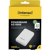 Intenso XS10000 Polimeri di litio (LiPo) 10000 mAh Bianco, Powerbank  bianco, 10000 mAh, Polimeri di litio (LiPo), Bianco