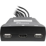 Inter-Tech 88887340 switch per keyboard-video-mouse (kvm) Nero 2048 x 1536 Pixel, 2K Ultra HD, Nero