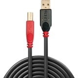 Lindy 42761 cavo USB 10 m USB 2.0 USB A USB B Nero, Rosso Nero, 10 m, USB A, USB B, USB 2.0, Maschio/Maschio, Nero, Rosso