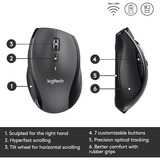 Logitech LGT-M705S Mouse antracite, Mano destra, Laser, RF Wireless, 1000 DPI, Nero