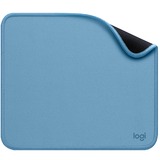 Logitech Mouse Pad Studio Series Blu, Grigio, Tappetino per mouse celeste, Blu, Grigio, Monocromatico, Nylon, Poliestere, Gomma, Barra appoggiaferro antiscivolo