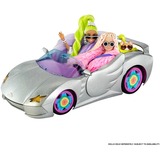 Mattel Extra Cabrio - Bambola con Auto Argentata e Cagnolino - 1 Top e 2 Paia di Scarpe - Piscina per Cuccioli - Giocattolo per Bambini 3 + Anni Auto della bambola, 6 anno/i