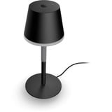 Philips Hue Philips Hue White and Color Ambiance Go Lampada Smart da Tavolo Ricaricabile Nera Wireless Nero, Philips Hue White and Color ambiance Go Lampada Smart da Tavolo Ricaricabile Nera Wireless, Lampada da tavolo intelligente, Bluetooth/Zigbee, Nero, LED, Metallo, Lampadina/e non sostituibile/i