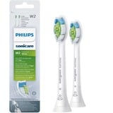Philips Sonicare W2 Optimal White HX6062/10 2x Testine bianche per spazzolino sonico, Testina bianco, 2 pz, Bianco, Medio, Serie 2 per la difesa contro la placca Serie 2 per la difesa contro la placca Serie 3 per la..., Standard, Ad aggancio