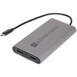Sonnet Adattatore Thunderbolt 3 > Doppio 4K HDMI 2.1 grigio/Nero