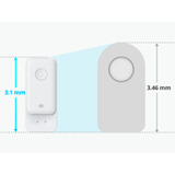 SwitchBot Rilevatore di acqua WLAN con cavo sensore, Segnalatore d'acqua bianco