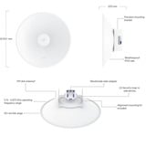 Ubiquiti UISP-Dish, Antenna radio bianco
