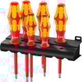 Wera 160 i/6 Set di cacciaviti Kraftform Plus Serie 100 + supporto, Cacciavite rosso/Giallo