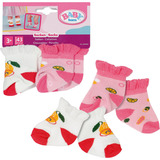 ZAPF Creation BABY born Calzini 2 paia 43cm, Accessori della bambola BABY born Socks 2 assorted 43cm, Calze per bambola, 3 anno/i