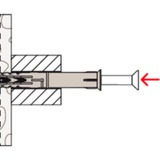 fischer Tassello a gambo lungo SXR 6x60 grigio chiaro