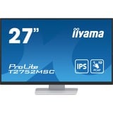 iiyama ProLite T2752MSC-W1 Monitor PC 68,6 cm (27") 1920 x 1080 Pixel Full HD LED Touch screen Bianco, Monitor LED bianco (matto), 68,6 cm (27"), 1920 x 1080 Pixel, Full HD, LED, 5 ms, Bianco