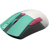 ASUS TUF Gaming Mini Wireless Hatsune Miku Edition mouse Mano destra RF Wireless + Bluetooth + USB Type-A Ottico 1200 DPI, Mouse da gioco turchese/Bianco, Mano destra, Ottico, RF Wireless + Bluetooth + USB Type-A, 1200 DPI, Verde, Grigio, Rosa