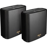 ASUS ZenWiFi AX (XT9) AX7800 2er Set Schwarz Banda tripla (2.4 GHz/5 GHz/5 GHz) Wi-Fi 6 (802.11ax) Nero 4 Interno, Router di rete Nero, Nero, Interno, Sistema Mesh, Potenza, 264,77 m², Banda tripla (2.4 GHz/5 GHz/5 GHz)