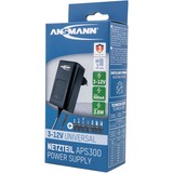 Ansmann APS 300 adattatore e invertitore Interno 3,6 W Nero Nero, Universale, Interno, 100 - 240 V, 50/60 Hz, 3,6 W, 3 - 12 V