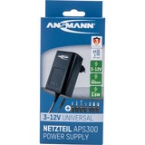 Ansmann APS 300 adattatore e invertitore Interno 3,6 W Nero, Alimentazione elettrica Nero, Universale, Interno, 100 - 240 V, 50/60 Hz, 3,6 W, 3 - 12 V