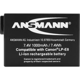 Ansmann A-Can LP-E8 Ioni di Litio 1000 mAh 1000 mAh, 7,4 V, Ioni di Litio