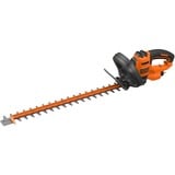 Black+Decker Elektro-Heckenschere (600W, 60 cm Schwertlänge, 25 mm Schnittstärke, Bügel-Zweithandgriff und transparentem Handschutz, für große Hecken) BEHTS501