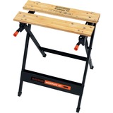BLACK+DECKER WM301 Banchi di lavoro Nero/marrone, Bamboo, Acciaio, Nero, 341 mm, 760 mm