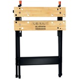 BLACK+DECKER WM301-XJ Banco di lavoro Nero/marrone, Bamboo, Acciaio, Nero, 341 mm, 760 mm, 1 pz