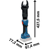 Bosch Tagliacavi idraulico a batteria GKH 18V-50 Professional solo, 18Volt, Forbici elettroniche blu/Nero