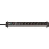 Brennenstuhl Premium-Protect-Line 1391010800, Ciabatta Nero/alluminio