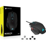 Corsair M65 RGB ULTRA mouse Mano destra USB tipo A Ottico 26000 DPI, Mouse da gioco Nero, Mano destra, Ottico, USB tipo A, 26000 DPI, 1 ms, Nero