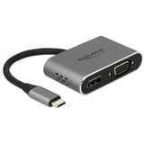 DeLOCK 64074 hub di interfaccia USB 3.2 Gen 1 (3.1 Gen 1) Type-C Grigio, Adattatore grigio, USB 3.2 Gen 1 (3.1 Gen 1) Type-C, HDMI, USB 3.2 Gen 1 (3.1 Gen 1) Type-A, USB 3.2 Gen 1 (3.1 Gen 1) Type-C, VGA, 3840 x 2160 Pixel, Grigio, Metallo, 87 W