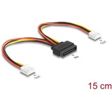 DeLOCK Cavo adattatore di alimentazione SATA 15 pin maschio > 2x Floppy 4 pin femmina 