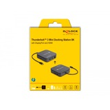 DeLOCK Docking station mini Thunderbolt 3 8K Nero