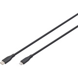 Digitus Cavo in silicone USB 2.0 USB-C > Lightning, certificato MFI Nero