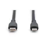 Digitus Cavo in silicone USB 2.0 USB-C > Lightning, certificato MFI Nero