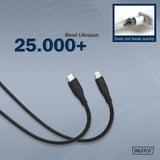 Digitus Cavo in silicone USB 2.0 USB-C > Lightning, certificato MFI Nero