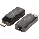 Digitus DS-55203 moltiplicatore AV Ricevitore e trasmettitore di rete Nero Ricevitore e trasmettitore di rete, 50 m, Nero